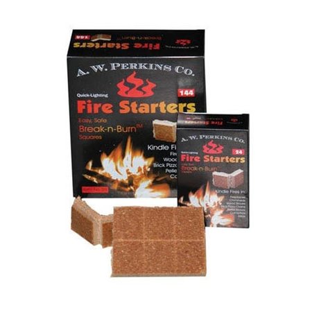 AW PERKINS AW Perkins 25 Break 'N' Burn Fire Starter Squares - 1152 Squares Total 25